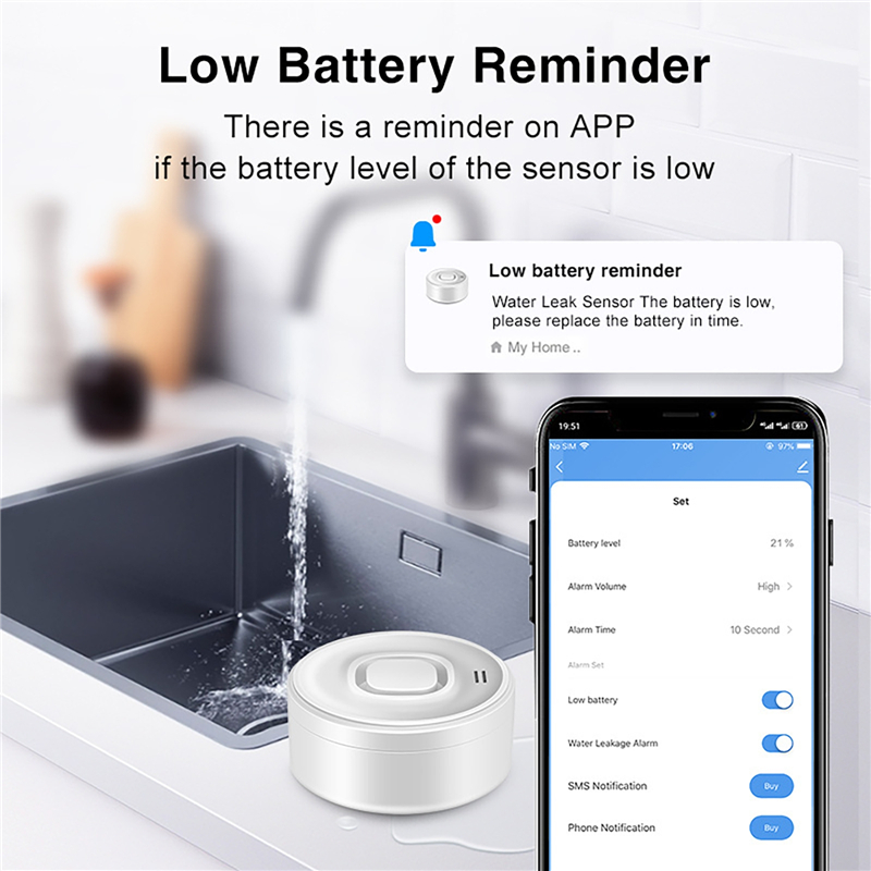 Tuya Smart WIFI Water Leak Sen - Water Alarm Sensor 评论和价格