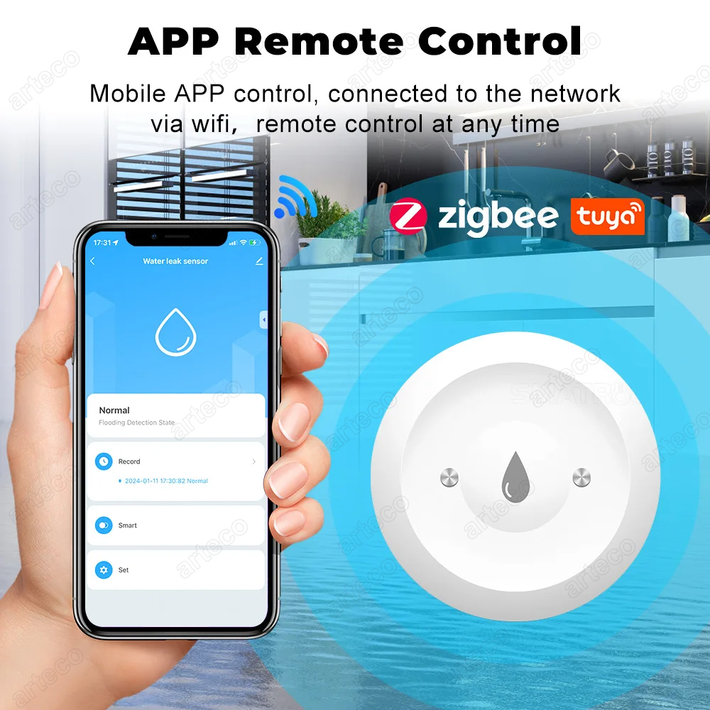 Tuya Zigbee Water Sensor Leak  - Water Alarm Sensor 评论和价格