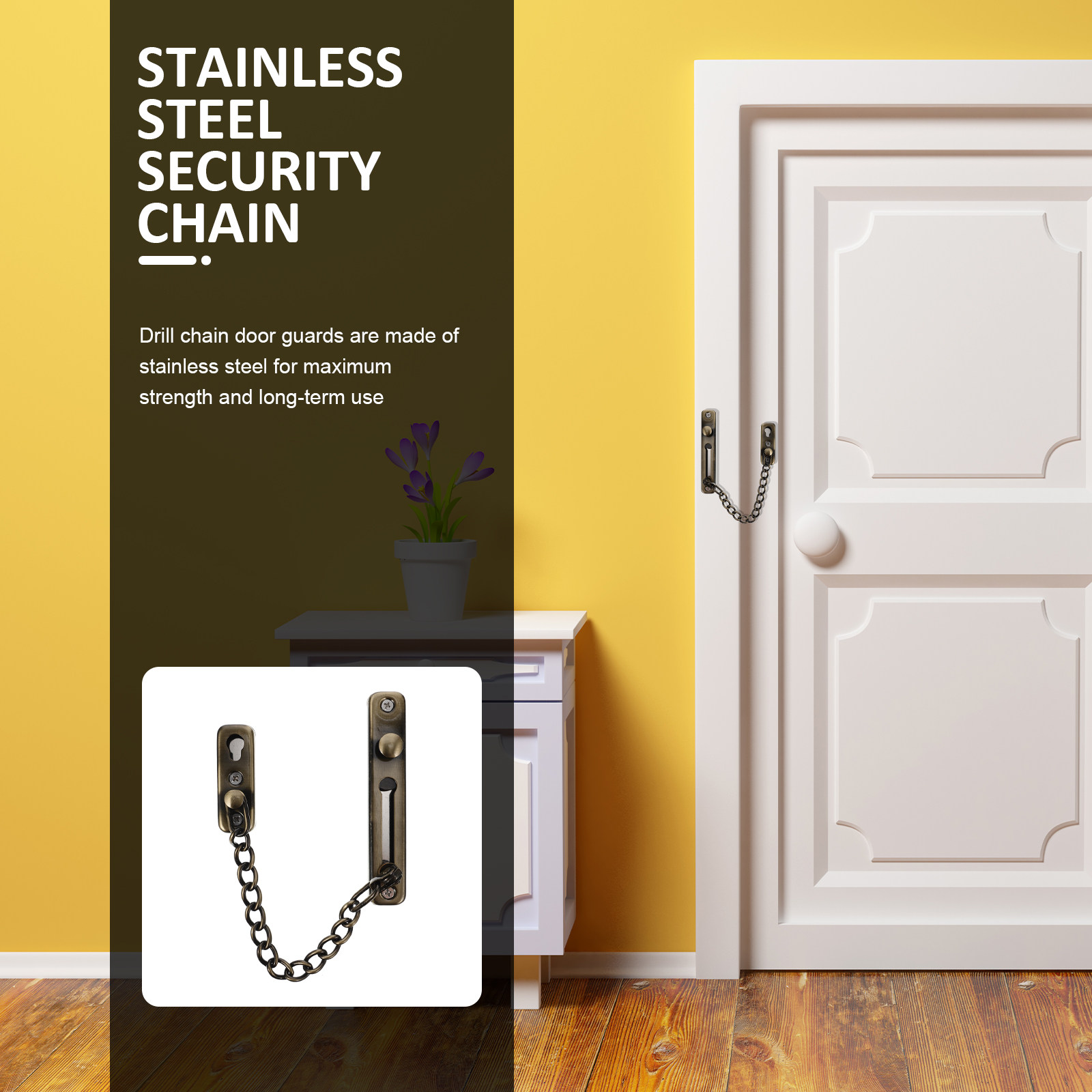 Punch-Free Childproof Door Cha - Security Chain Door 评论和价格