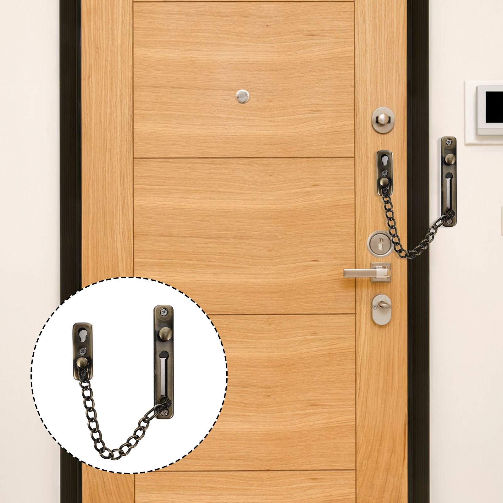 Punch-Free Childproof Door Cha - Security Chain Door 评论和价格