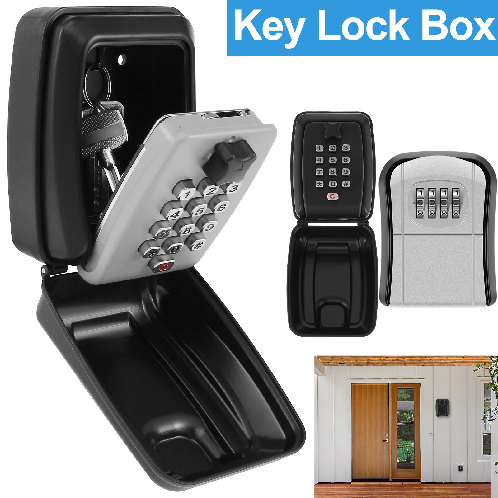 Key Lock Box Wall-Mount Secret - Lockbox Key Secure 评论和价格