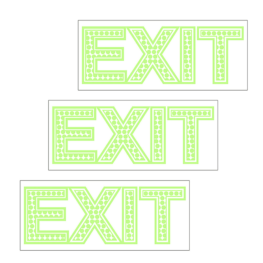 3Pcs Exit Signs Glow in The Da - Emergency Exit Sign 评论和价格