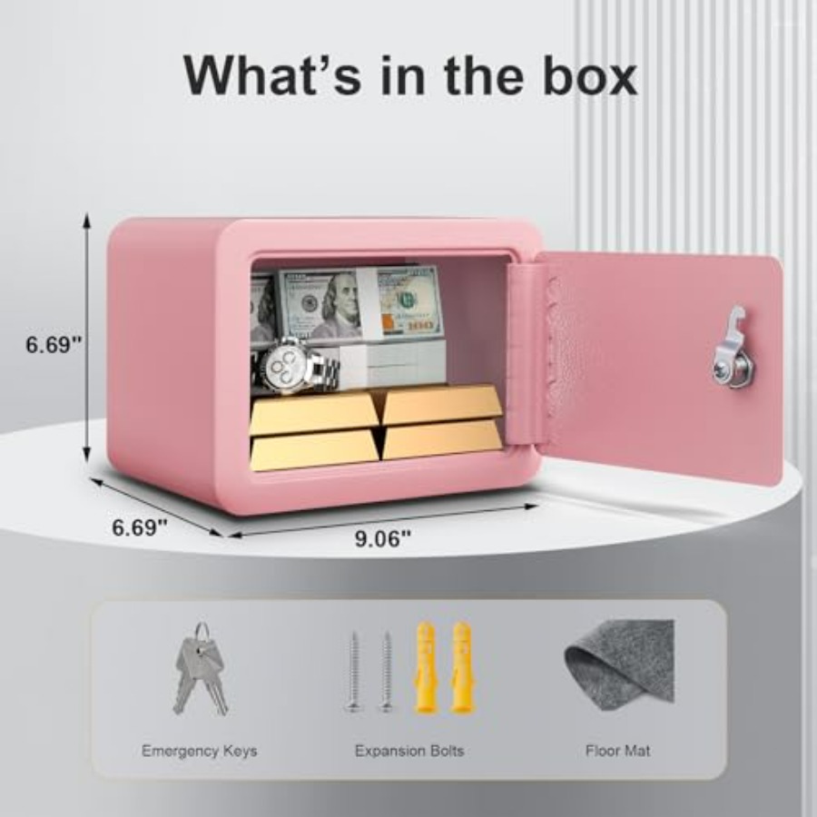 0.23 Cubic Small Safe Box for  - Lockbox Key Secure 评论和价格