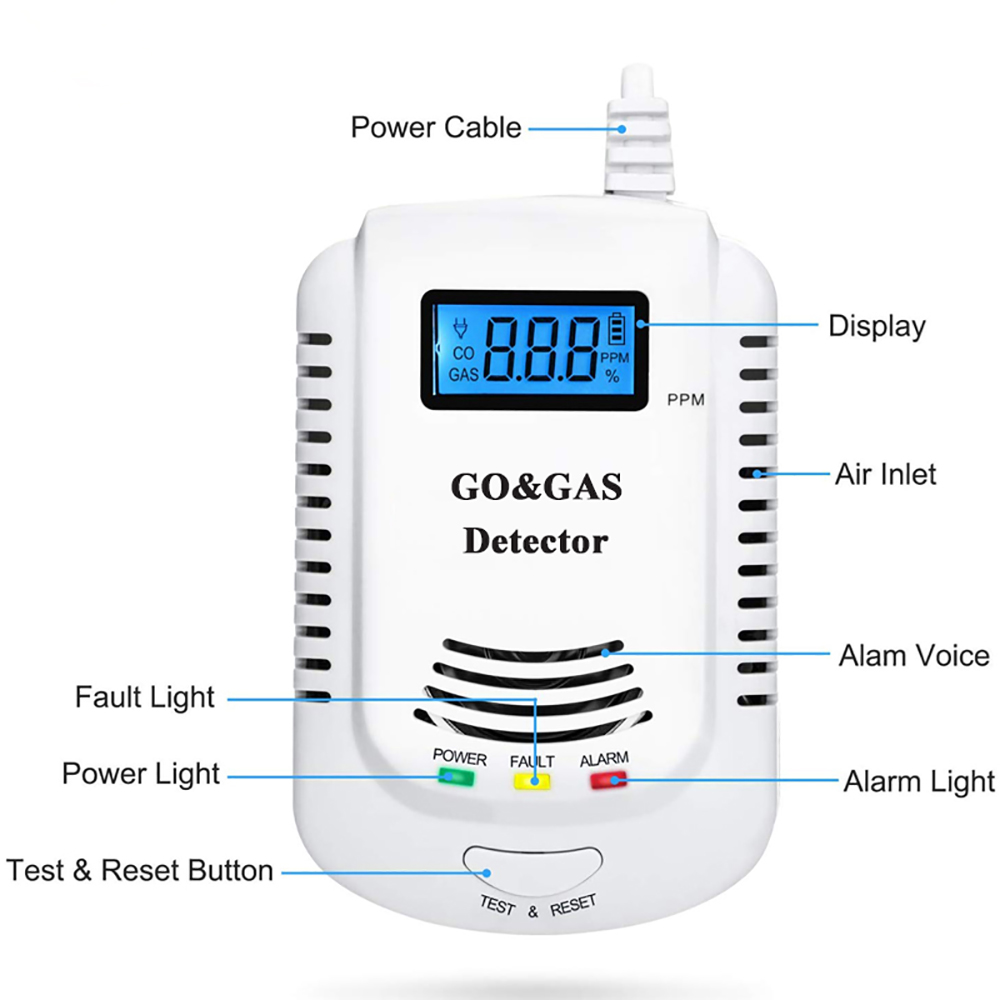 2 in 1 Gas Detector, Plug-in H - Co Detector Plug 评论和价格