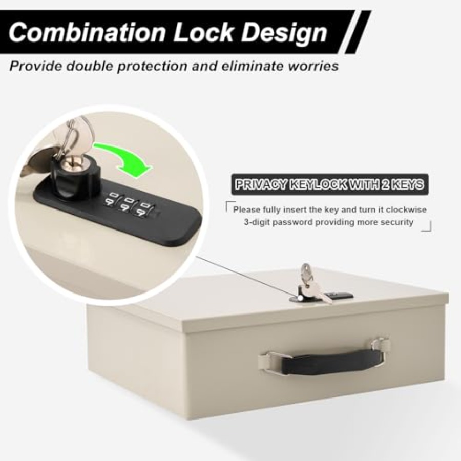 Fireproof Document Box with Ke - Fire Safe Document 评论和价格