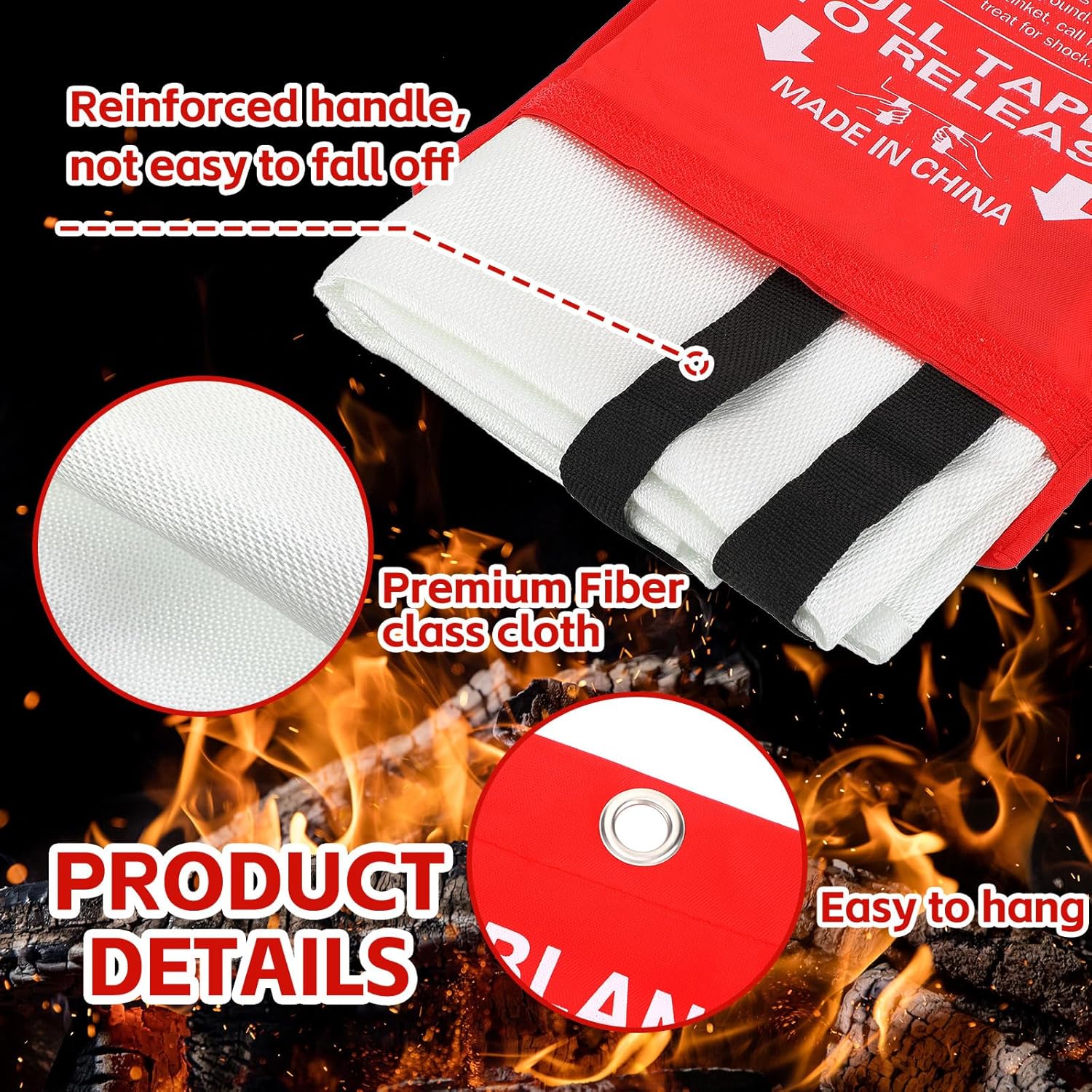 12 Pack Fire Blankets 39x39 In - Fire Blanket Kitchen 评论和价格