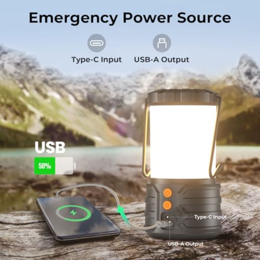 Camping Lantern, 5000mAh Recha - Power Outage Light 评论和价格