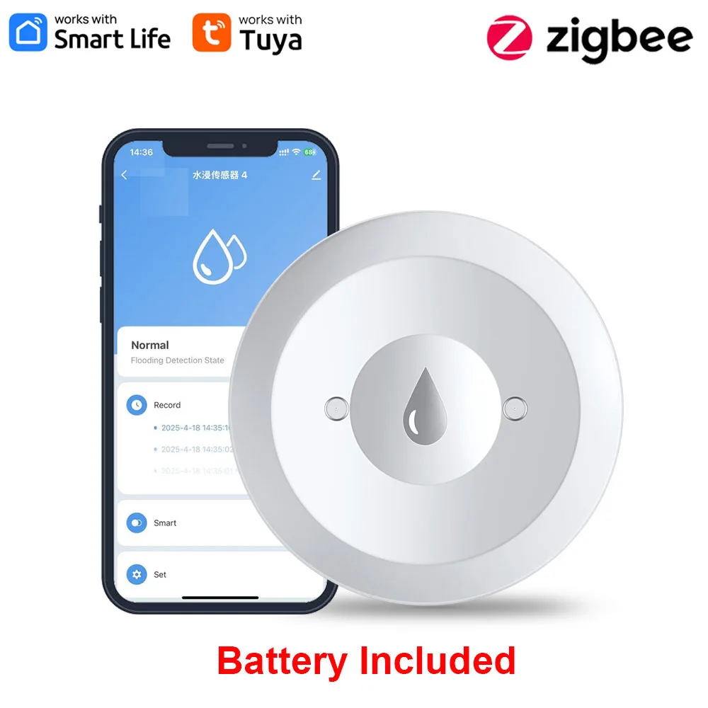 Haozee Tuya Smart ZigBee3.0 Sm - Water Alarm Sensor 评论和价格