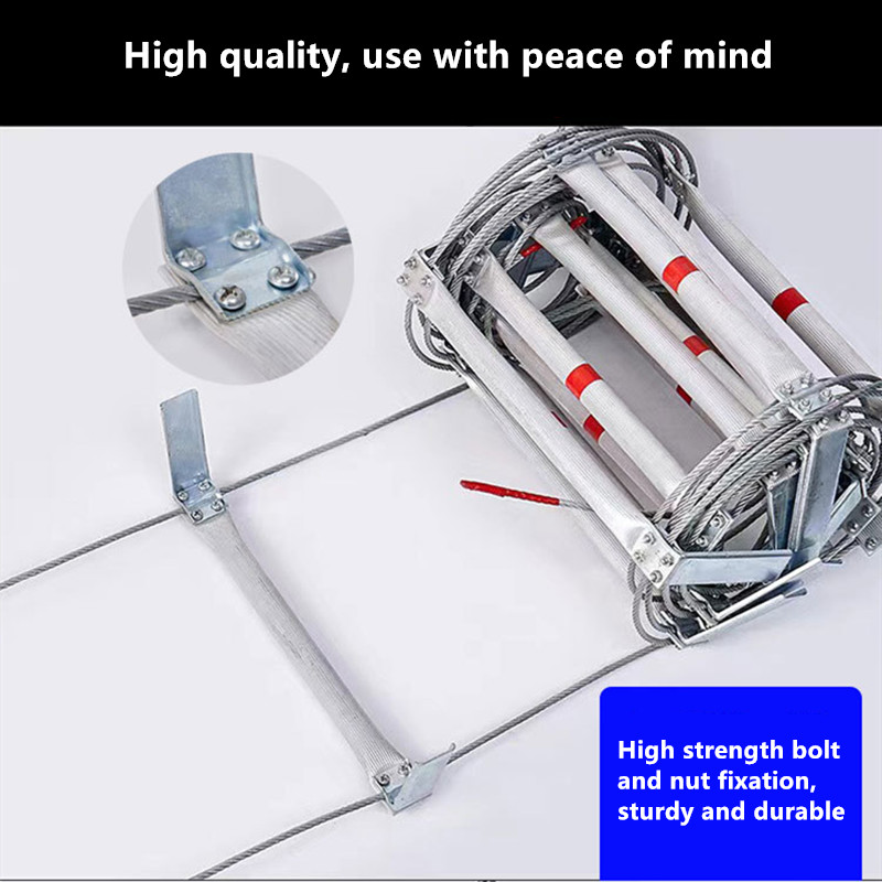5M Soft Rope Ladder With Wire  - Fire Escape Ladder 评论和价格