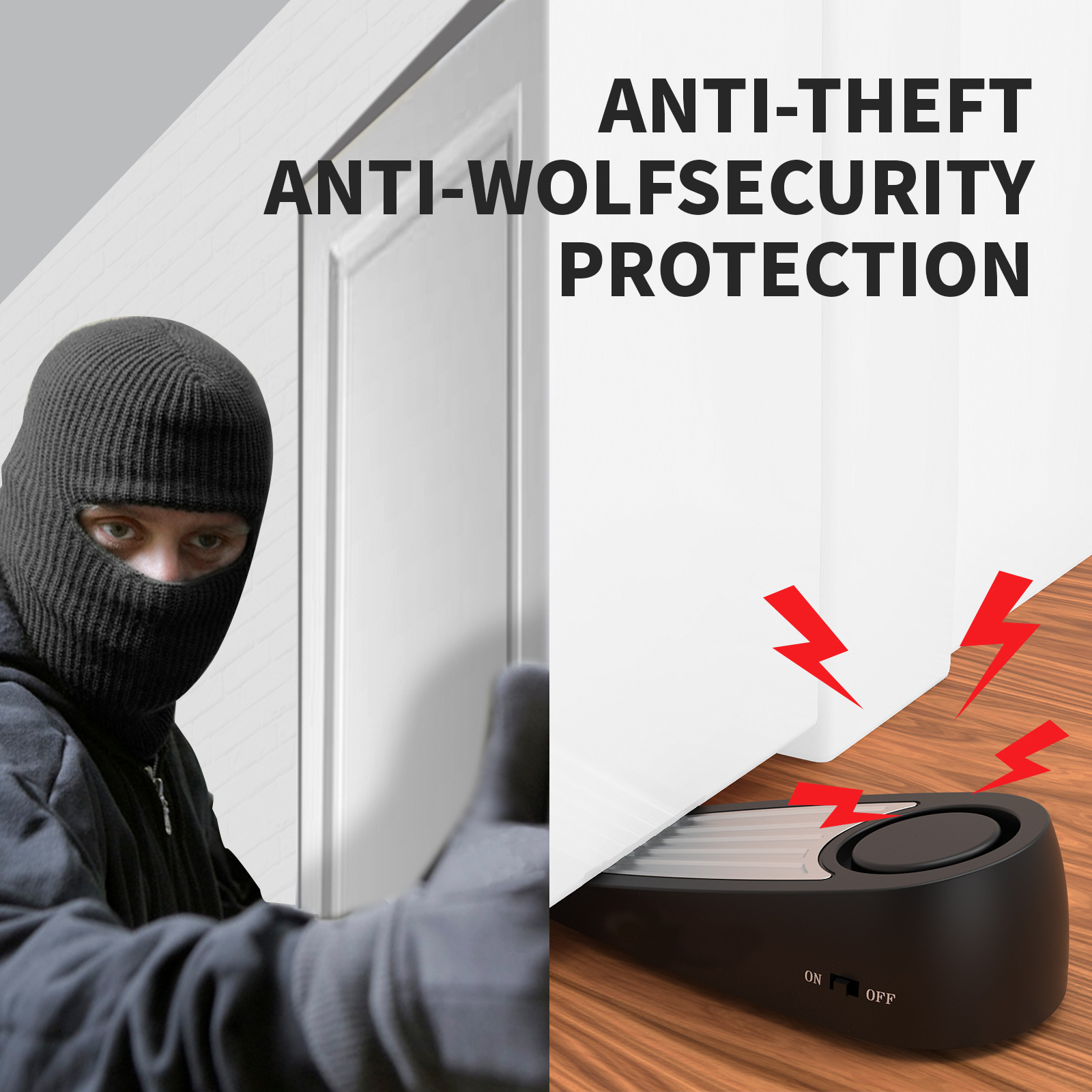 Wireless 130dB Door Stop Alarm - Door Stop Alarm 评论和价格