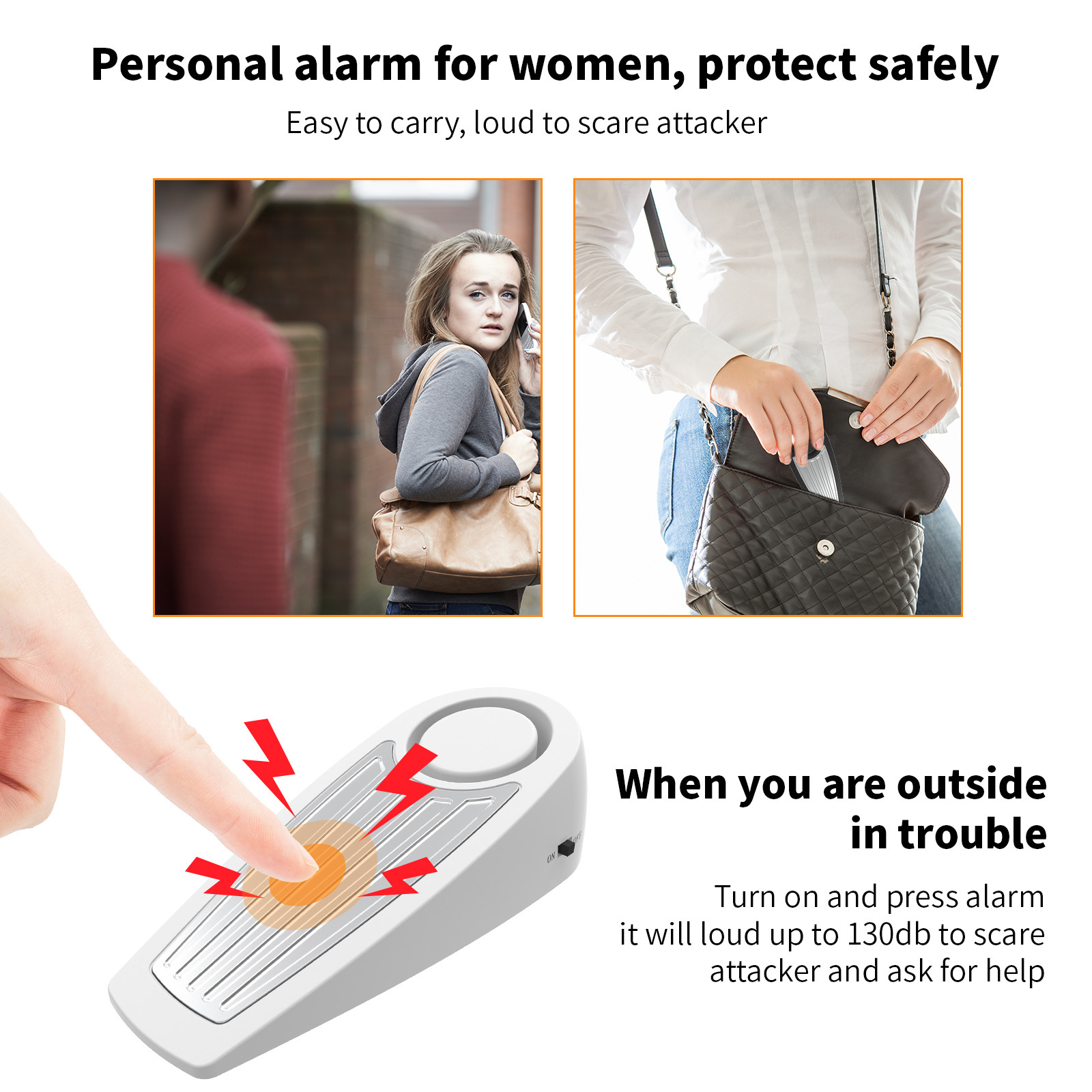 Wireless 130dB Door Stop Alarm - Door Stop Alarm 评论和价格