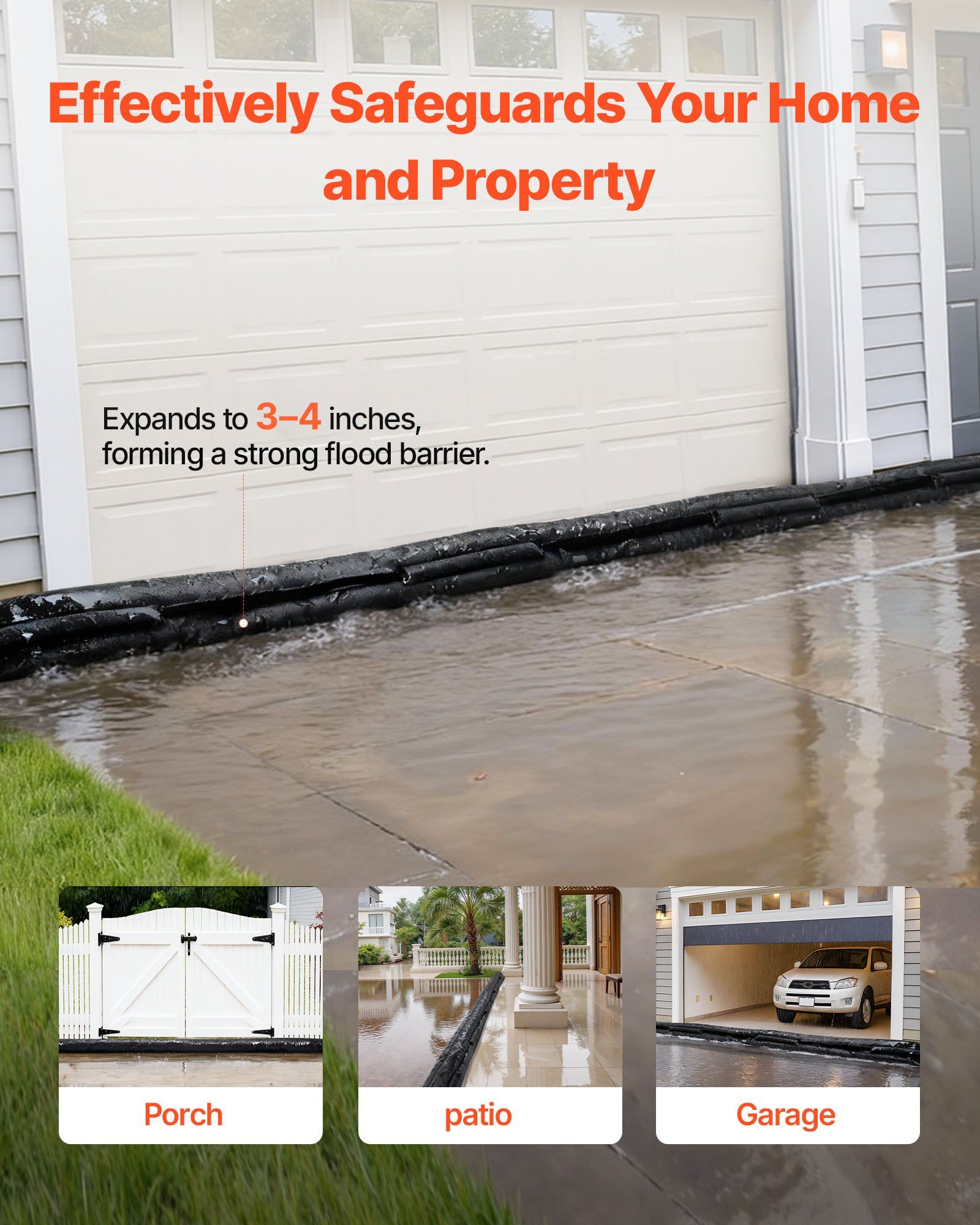 Flood Barrier, 8 Pack, 1.6 x 1 - Flood Barrier Bag 评论和价格
