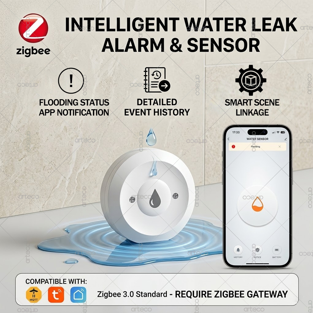 Zigbee Water Leak Sensor Smart - Water Alarm Sensor 评论和价格