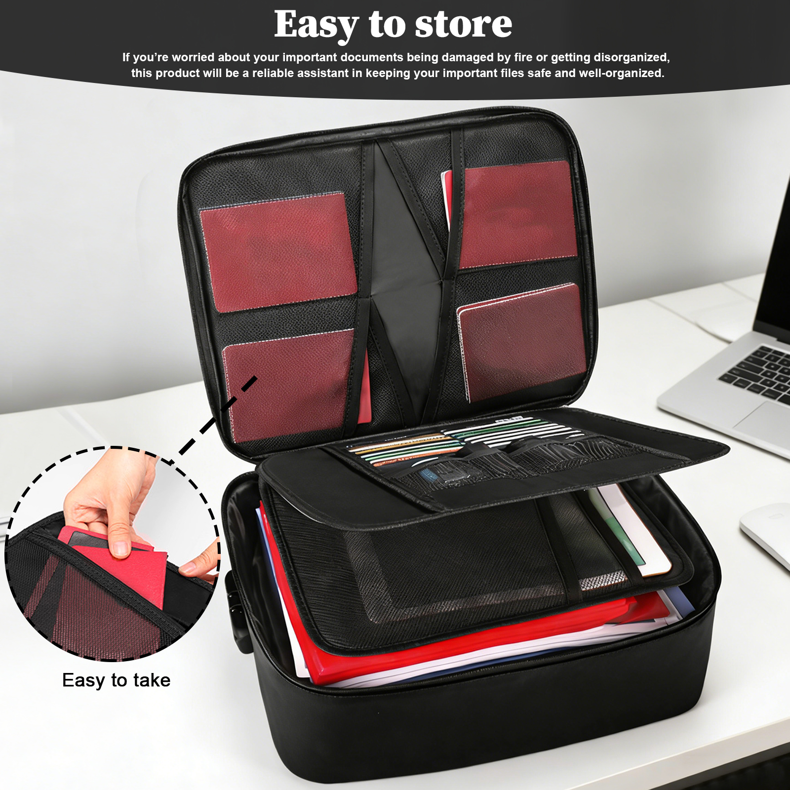 Fireproof Document Bag with Lo - Fire Safe Document 评论和价格