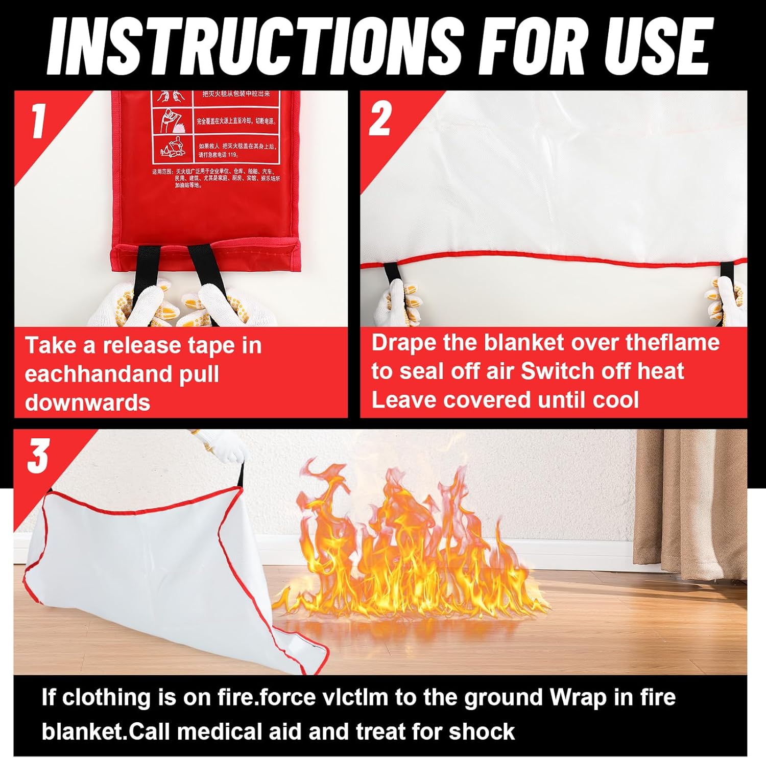 30 Pcs Fire Blankets 40x40 Inc - Fire Blanket Kitchen 评论和价格