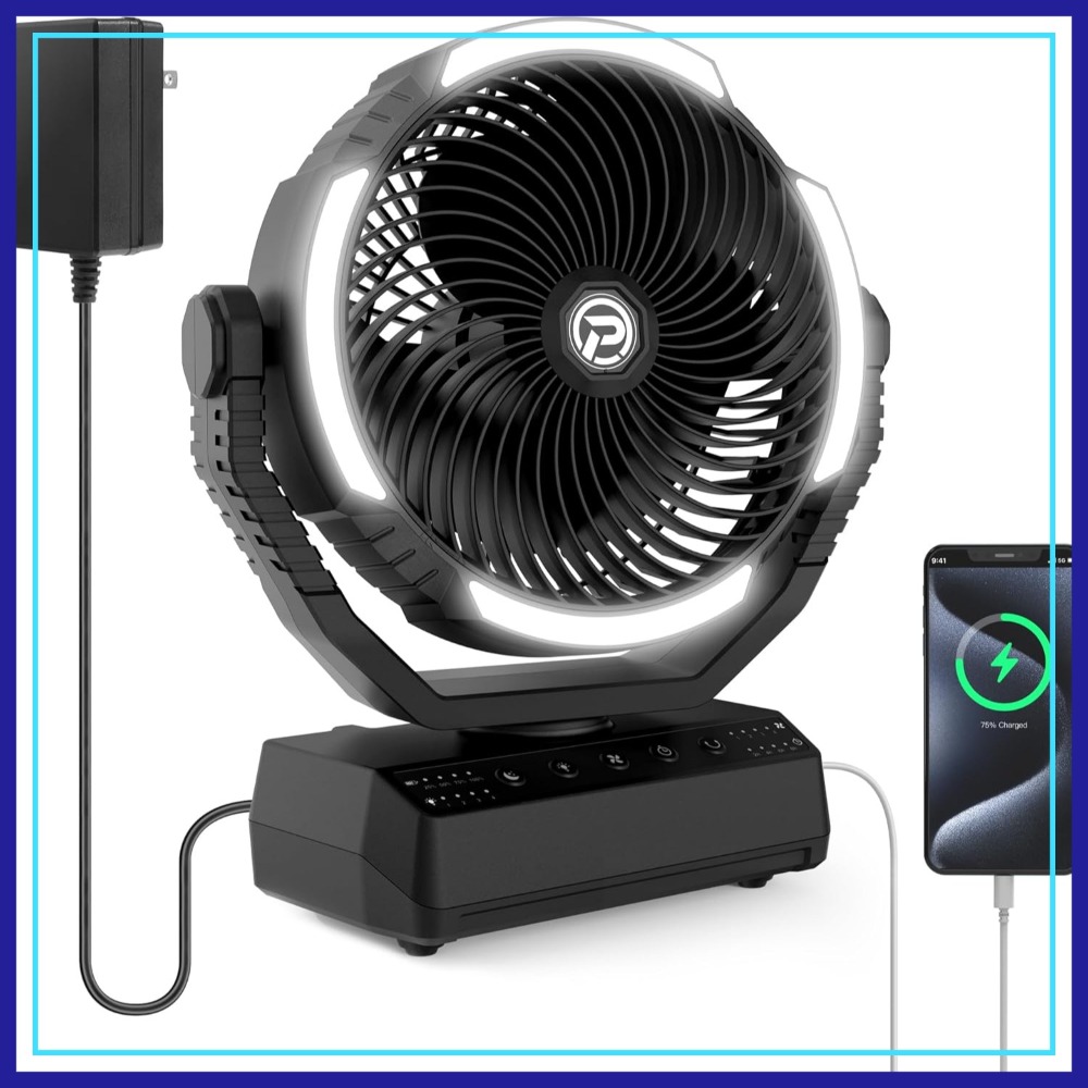 20000mAh Camping Fan with Ligh - Power Outage Light 评论和价格