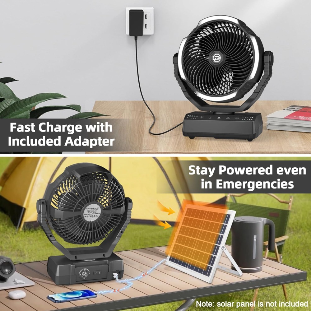20000mAh Camping Fan with Ligh - Power Outage Light 评论和价格