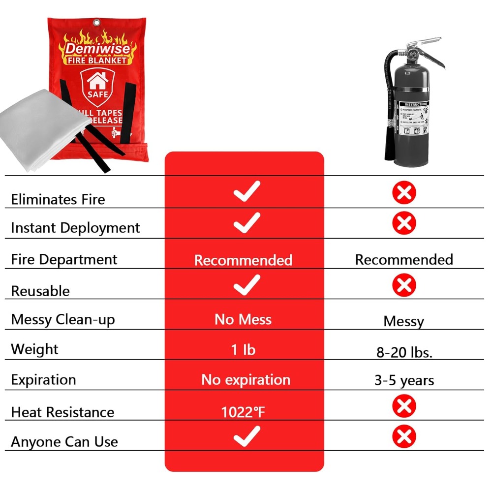 Thick Fire Blanket Emergency f - Fire Blanket Kitchen 评论和价格