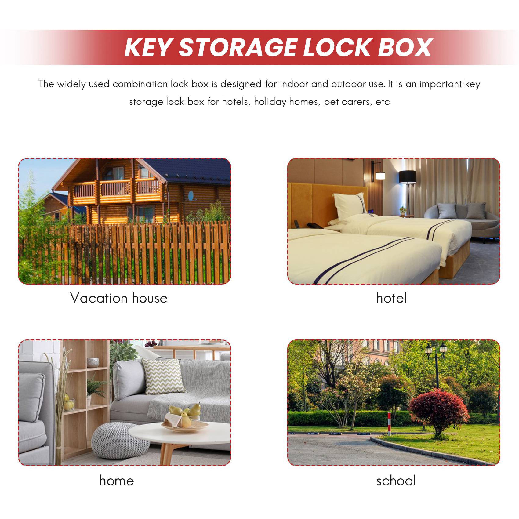 A25P Key Lock Box Wall Mount 4 - Lockbox Key Secure 评论和价格