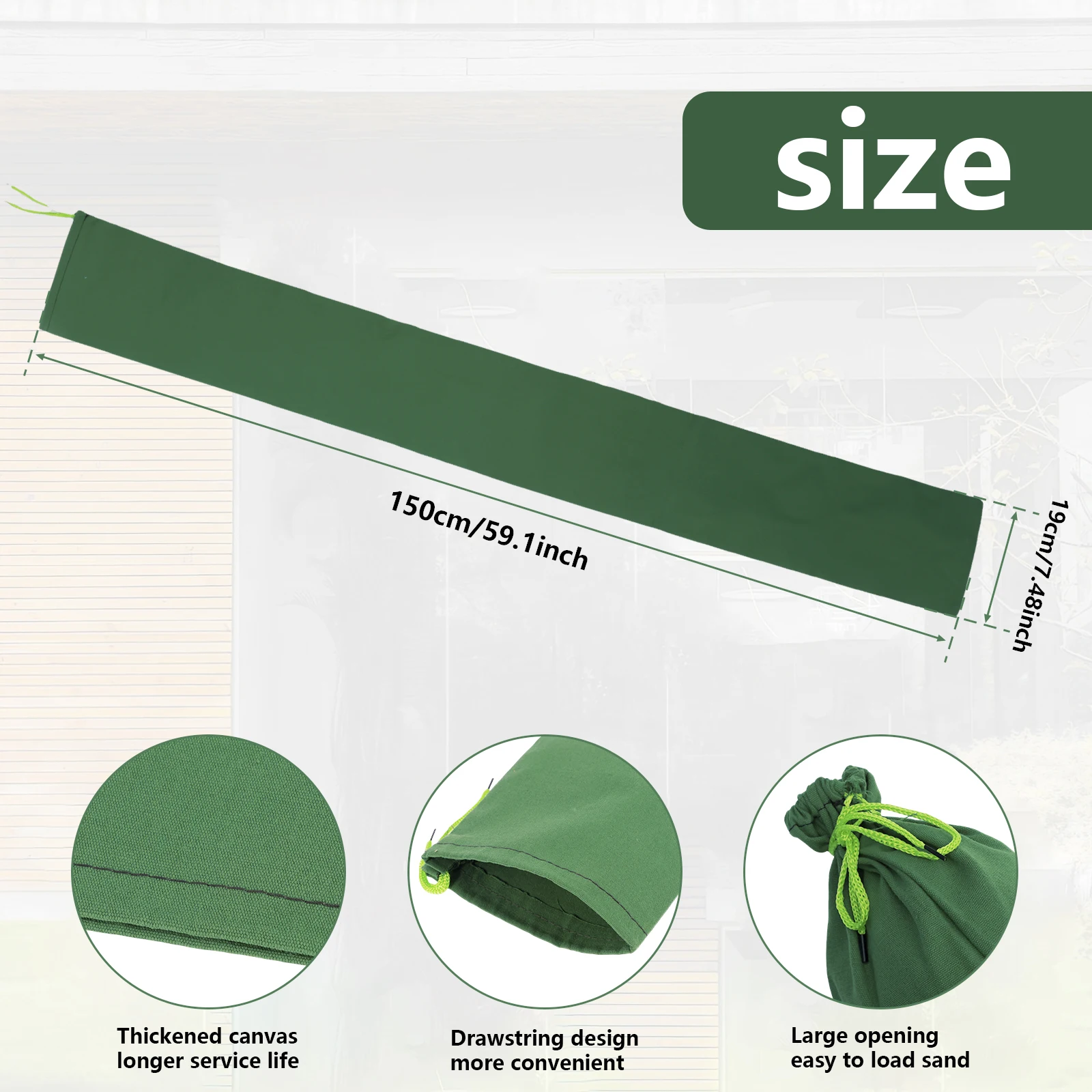 4Pcs Reusable Long Canvas Sand - Flood Barrier Bag 评论和价格