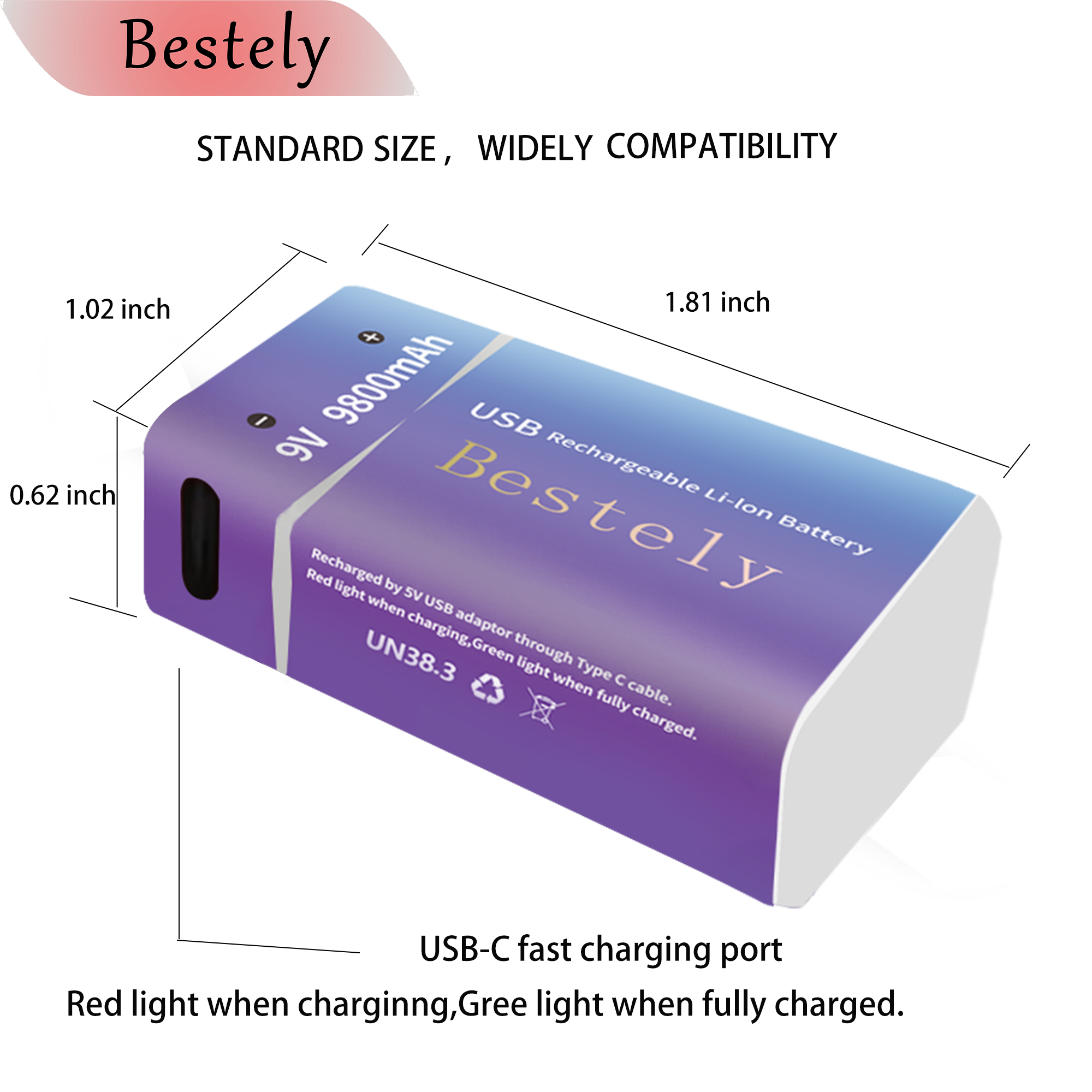 New 9V Rechargeable Li-ion Bat - Smoke Detector Interconnected 评论和价格