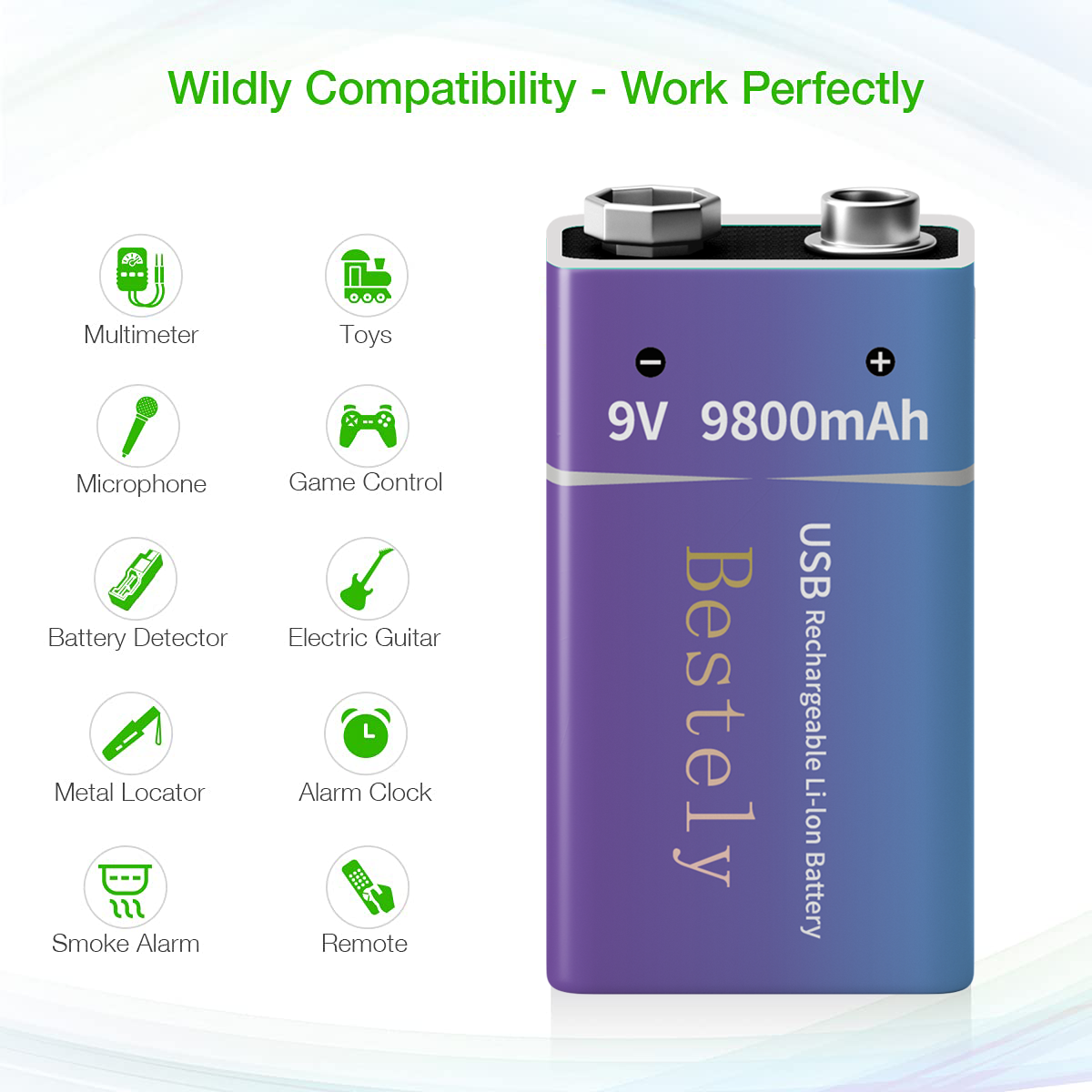 New 9V Rechargeable Li-ion Bat - Smoke Detector Interconnected 评论和价格