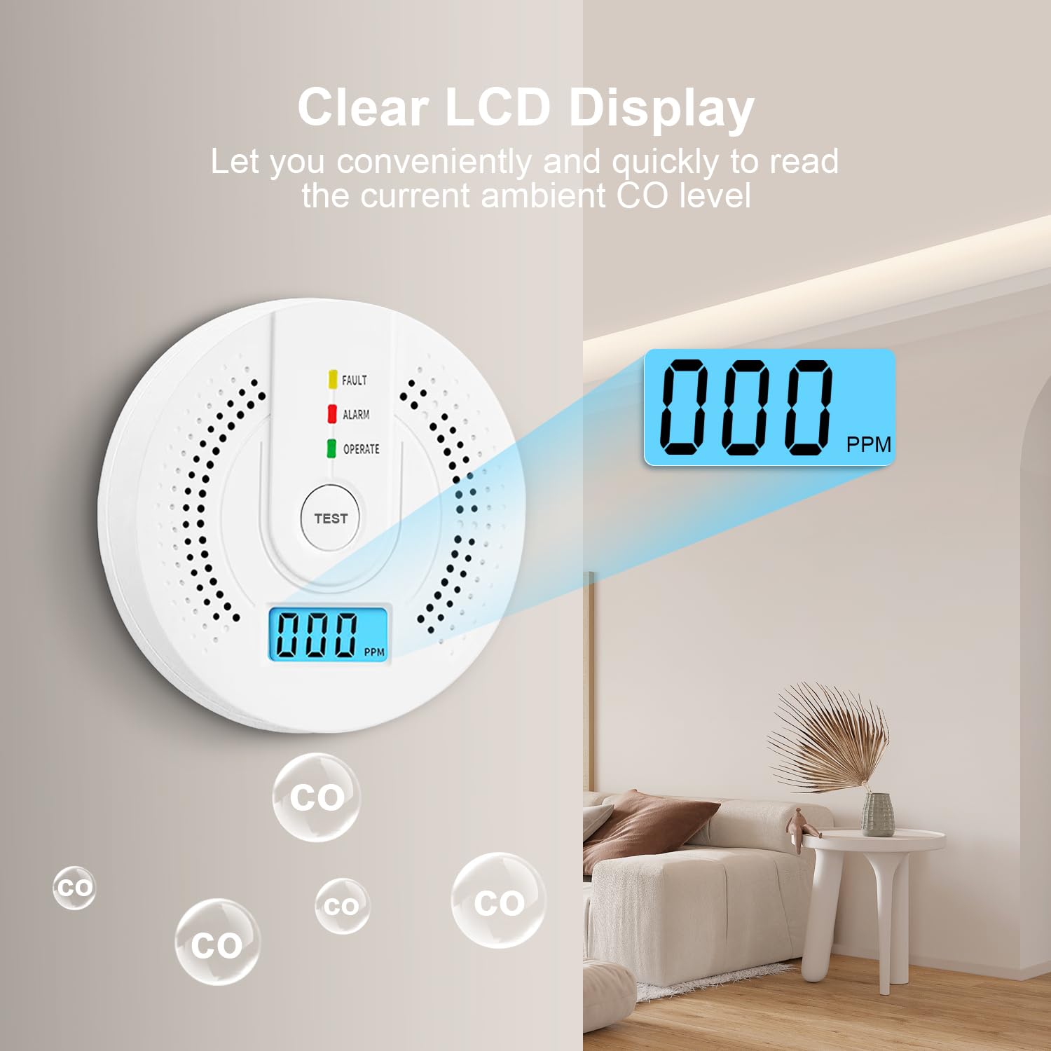Carbon Monoxide Detector CO Ga - Smoke Detector Interconnected 评论和价格