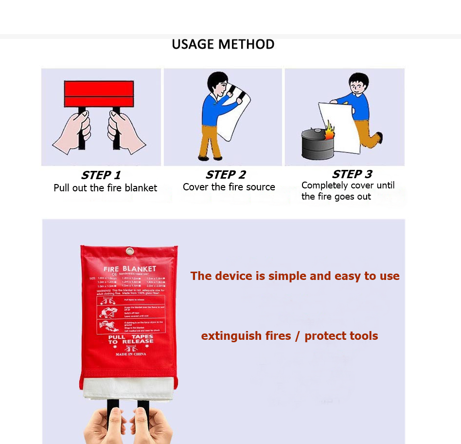 1M*1M Fire Blanket, Kitchen Es - Fire Blanket Kitchen 评论和价格