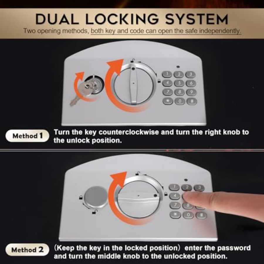 Portable Metal Safe Box with D - Fire Safe Document 评论和价格