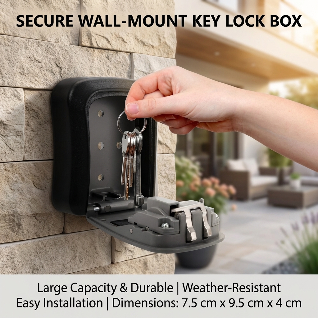 Wall Mount Key Lock Box with 4 - Lockbox Key Secure 评论和价格