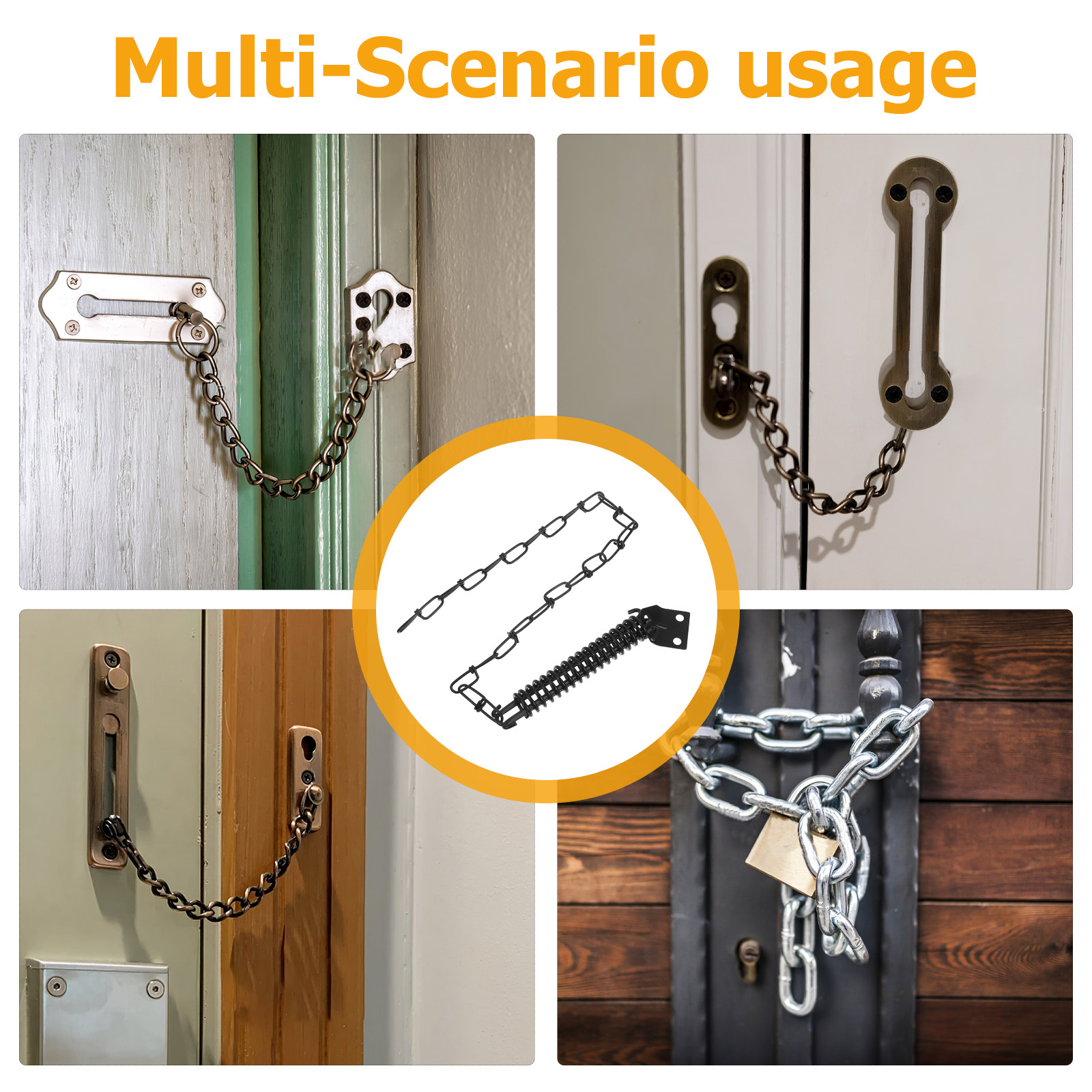1Set Anti-Theft Door Chain Iro - Security Chain Door 评论和价格