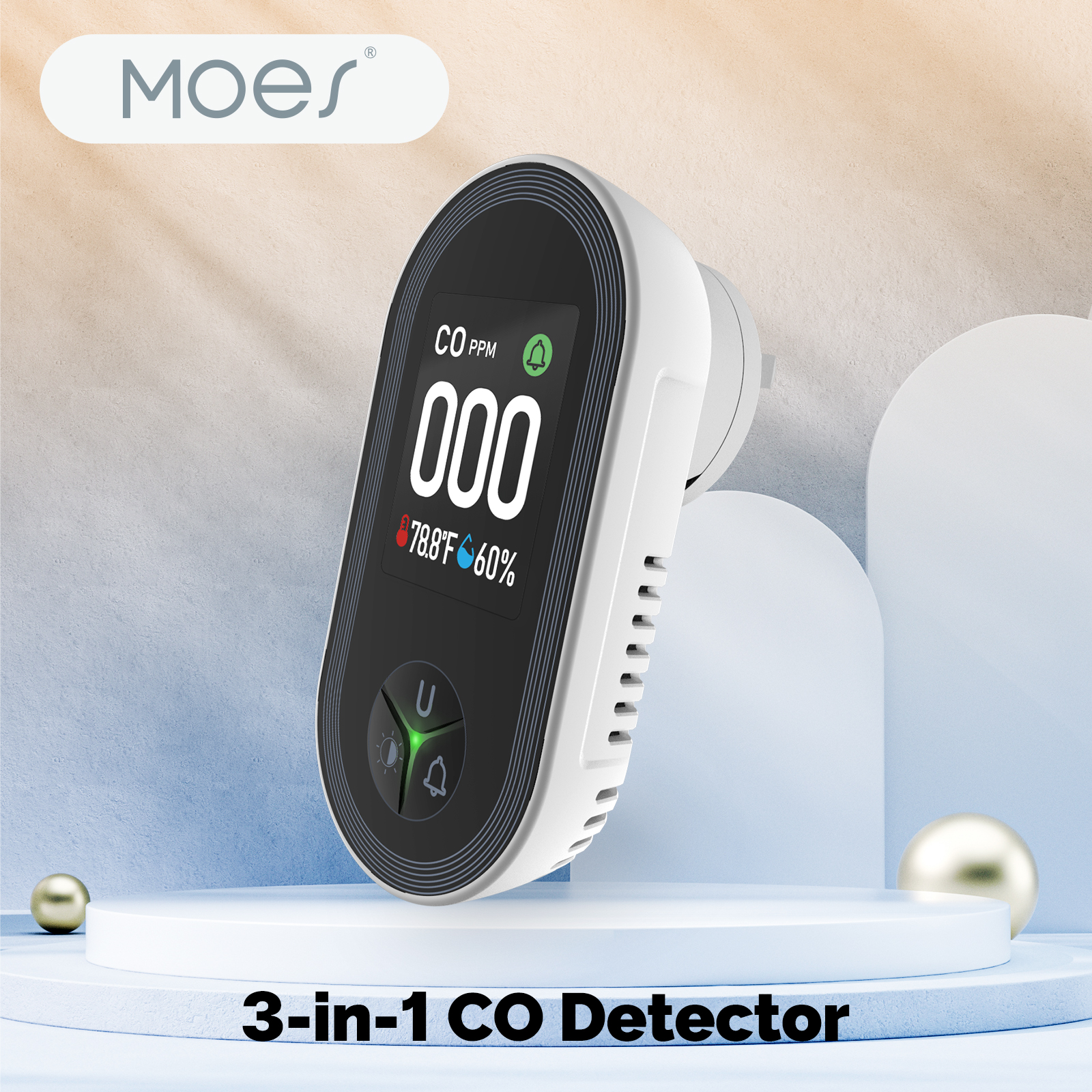 MOES 3in1 Carbon Monoxide Dete - Co Detector Plug 评论和价格