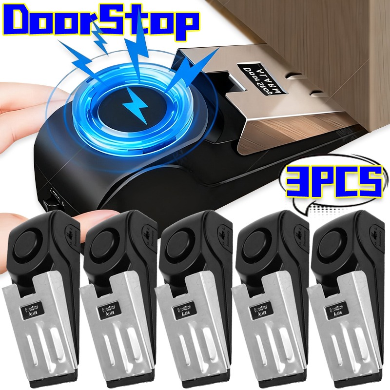 3/1Pcs Door Resistance Alarm W - Door Stop Alarm 评论和价格