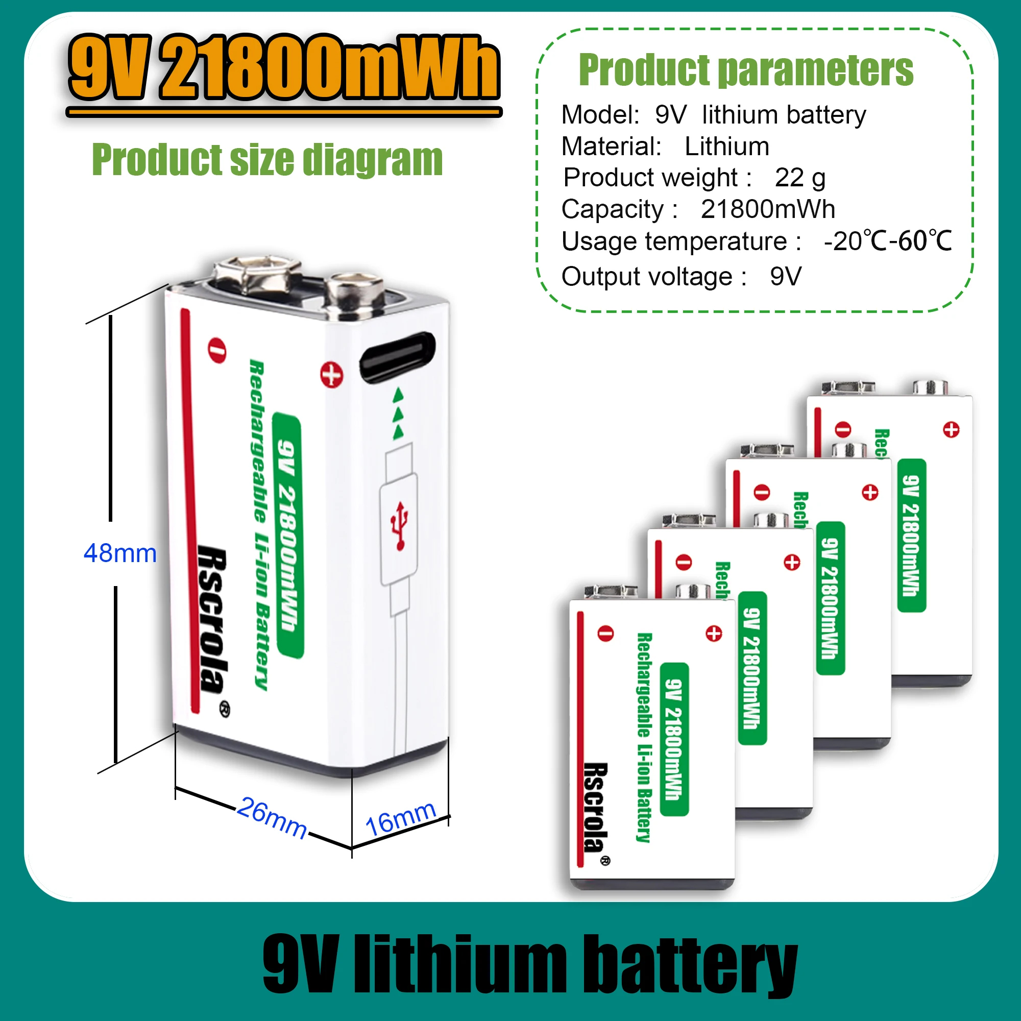 9V Lithium ion Rechargeable Ba - Smoke Detector Interconnected 评论和价格