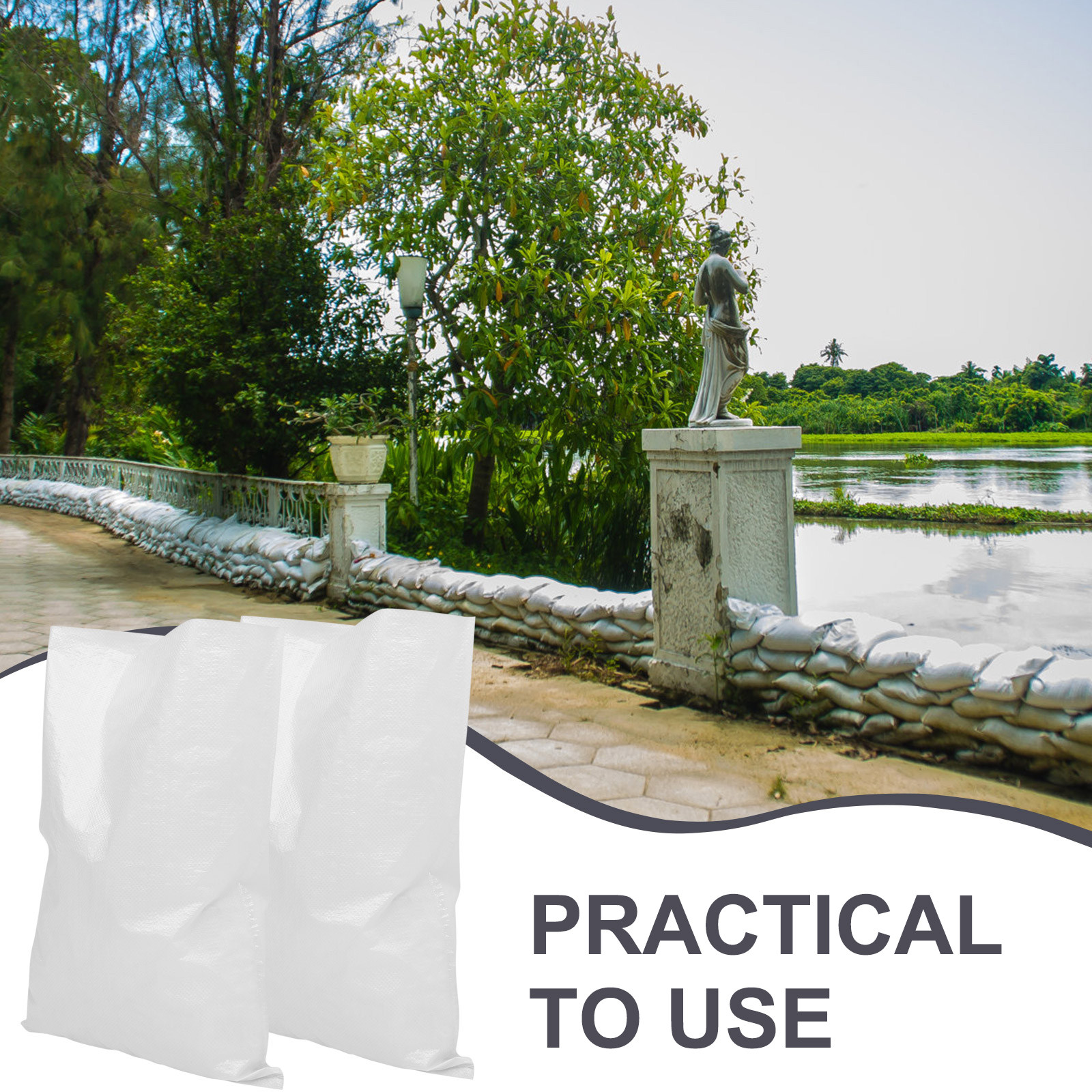 5Pcs Waterproof Woven Sandbags - Flood Barrier Bag 评论和价格