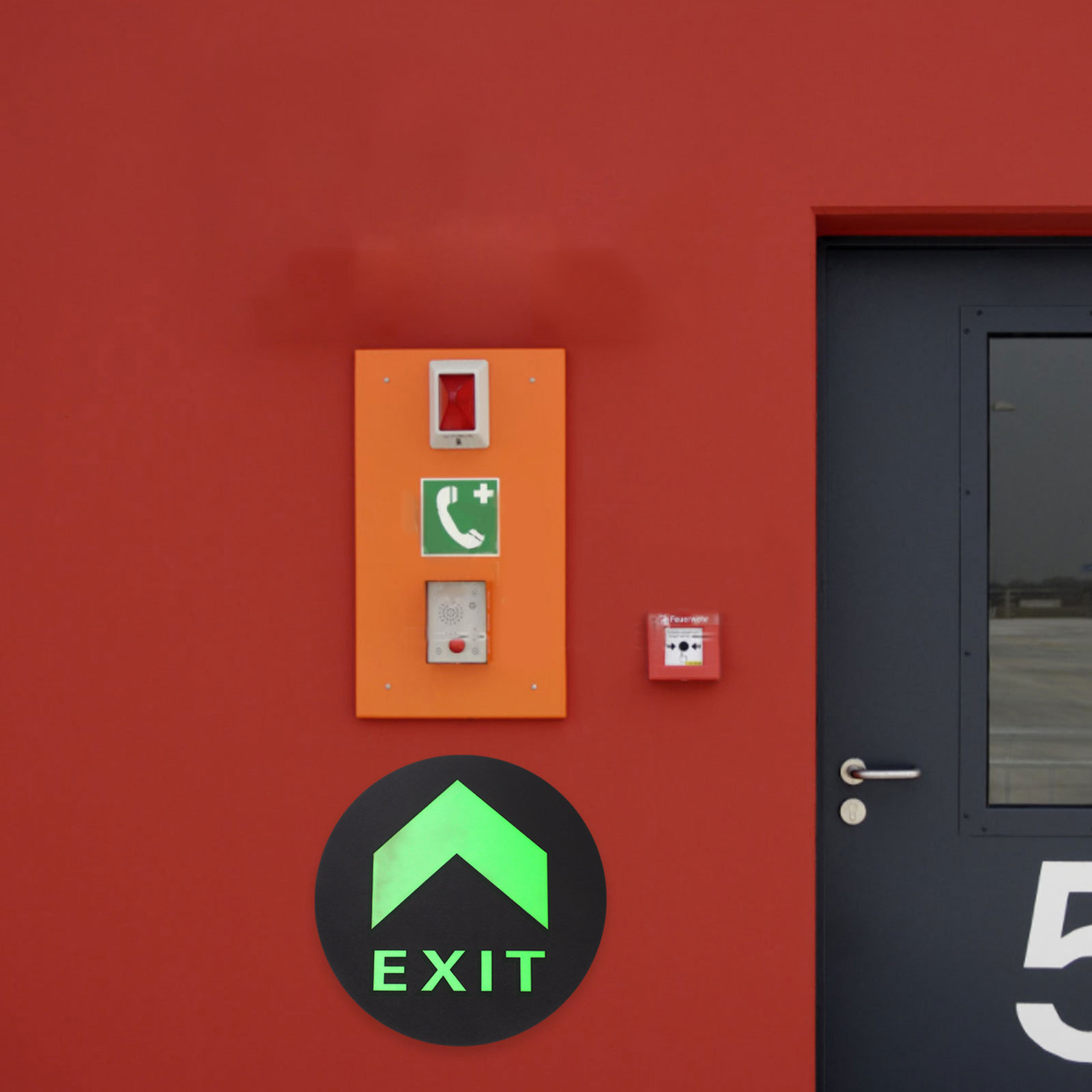 5Pcs Glow in Dark Exit Sign St - Emergency Exit Sign 评论和价格