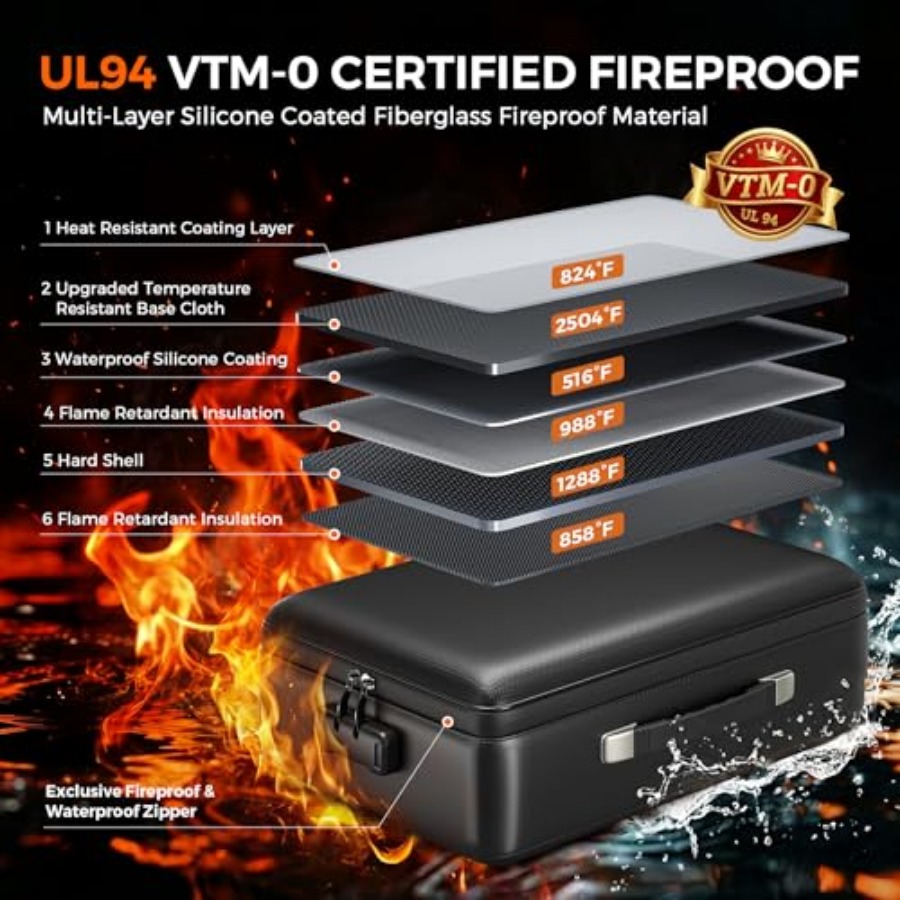 Grothery 5200°F Fireproof Docu - Fire Safe Document 评论和价格