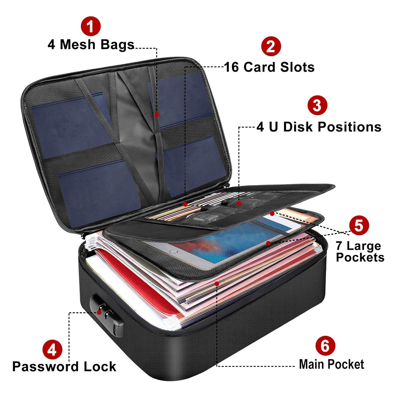 Fireproof Document Bag with Lo - Fire Safe Document 评论和价格