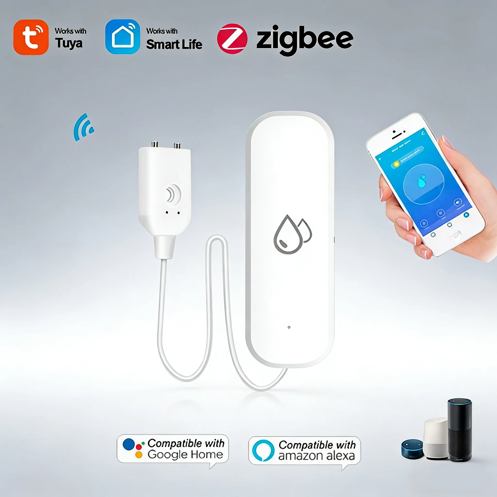 Smart Home Zigbee Water Leak D - Water Alarm Sensor 评论和价格