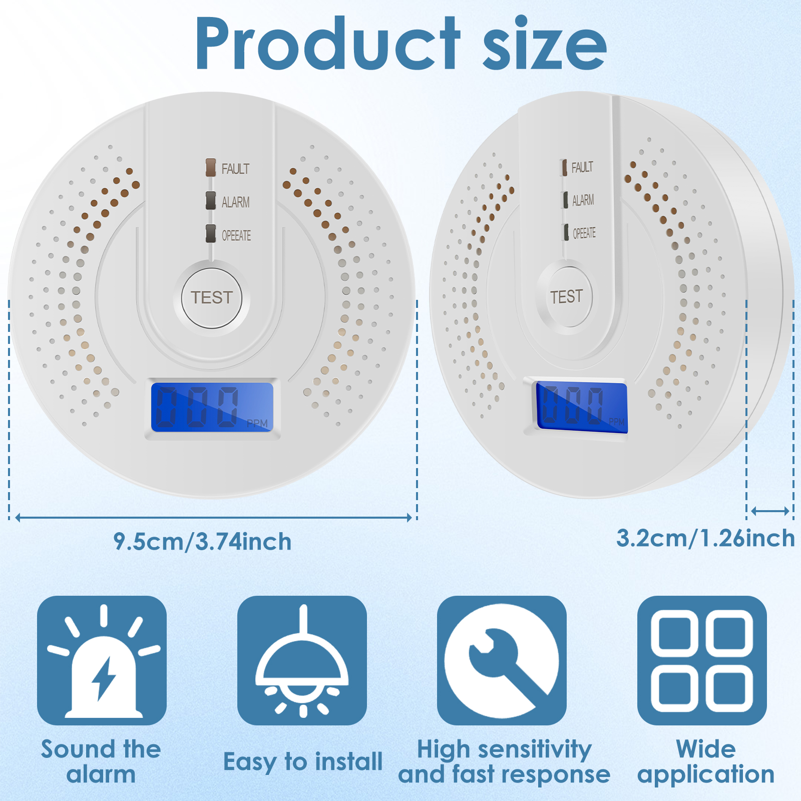Independent CO Alarm Sensor Ca - Smoke Detector Interconnected 评论和价格